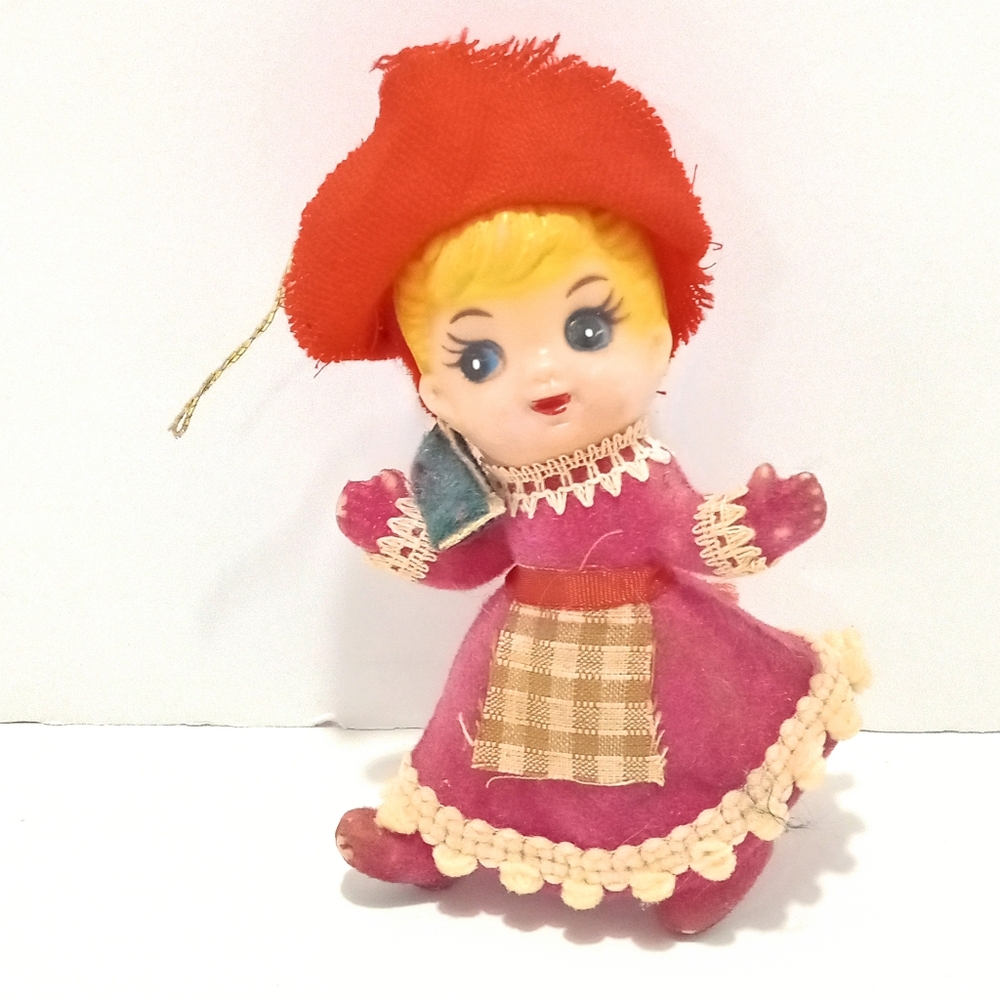 Vintage Nursery Rhymes with Jill Blow Mold Christmas Ornament Retro 1960s